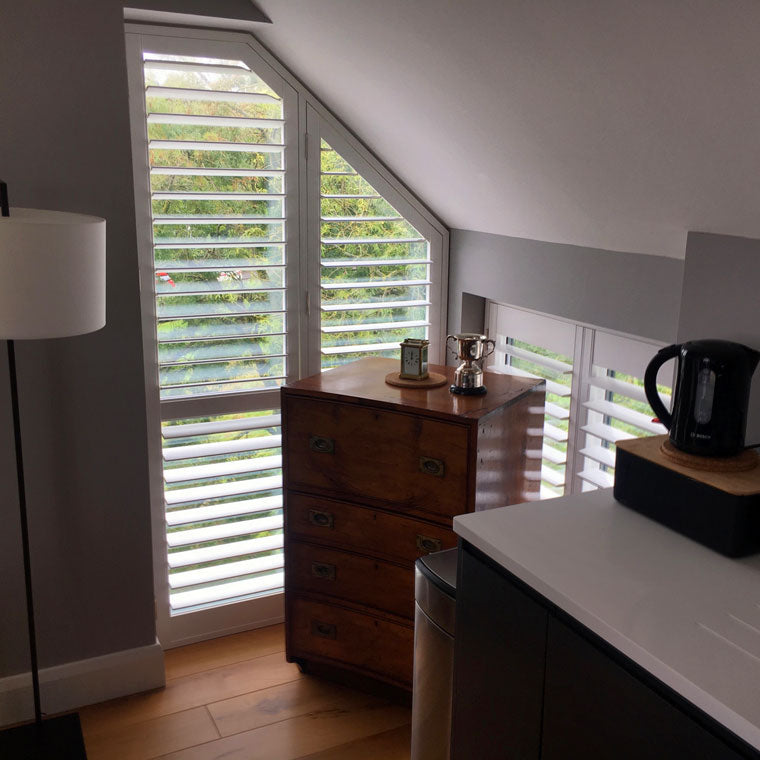 shaped wooden shutter for those awkward shapes from paul christian Bristol and Bath