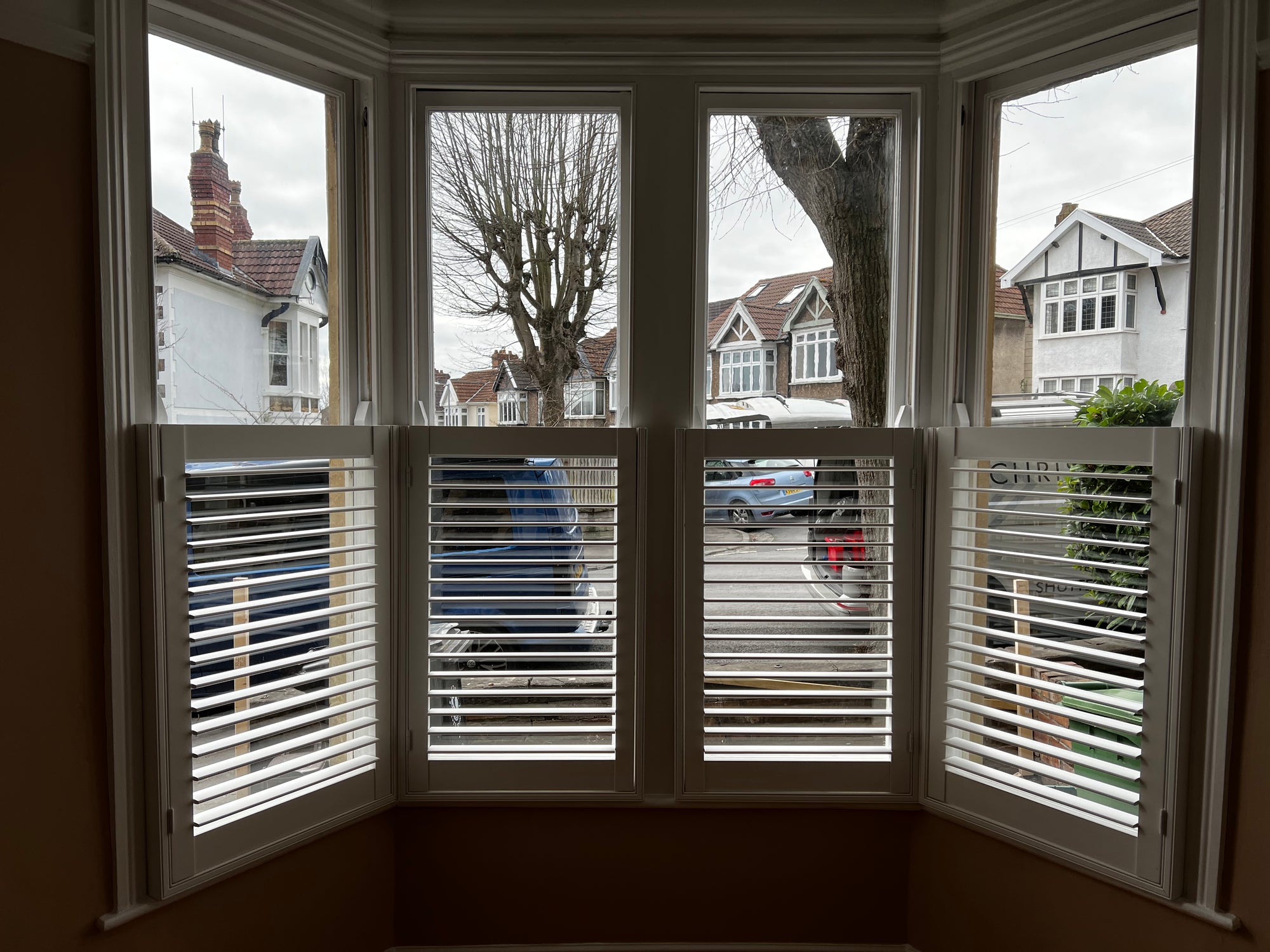 Cafe style wooden shutters from Paul Christian Bristol and Bath