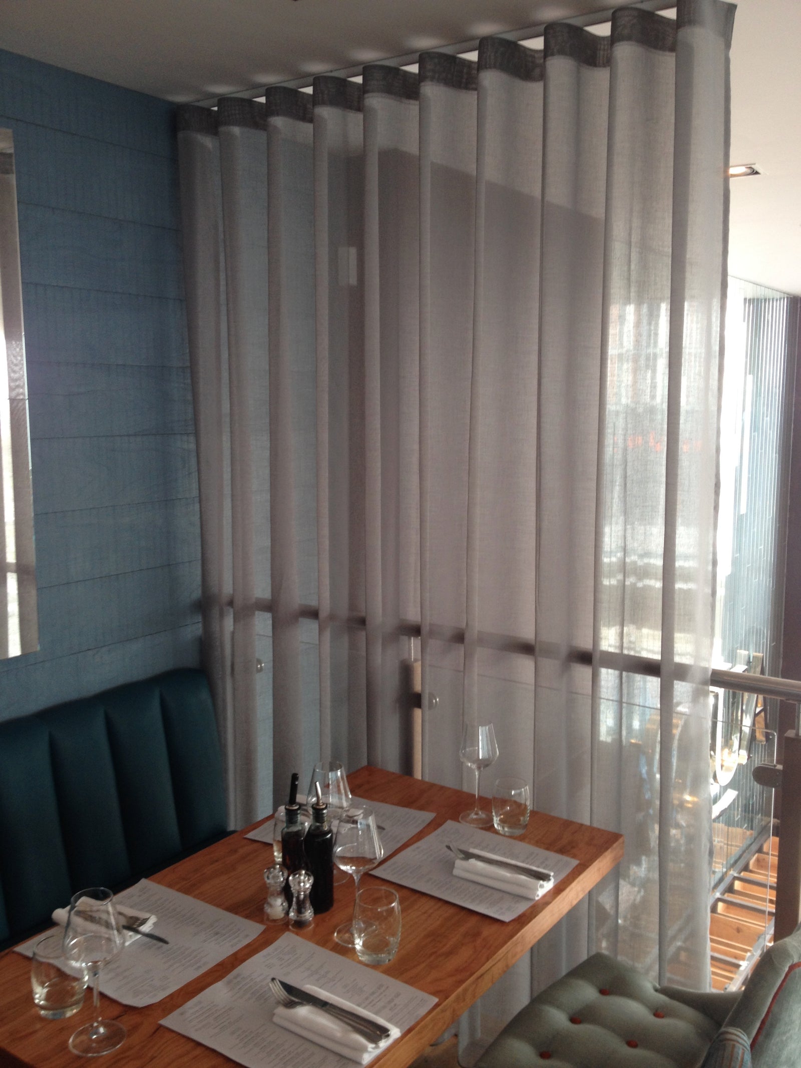 Wave curtains fitted by Paul Christian AQUA Milton Keynes