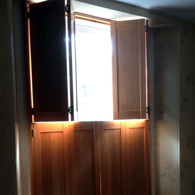 Solid wood shutters perfect for a period property Paul Christian Bristol and Bath